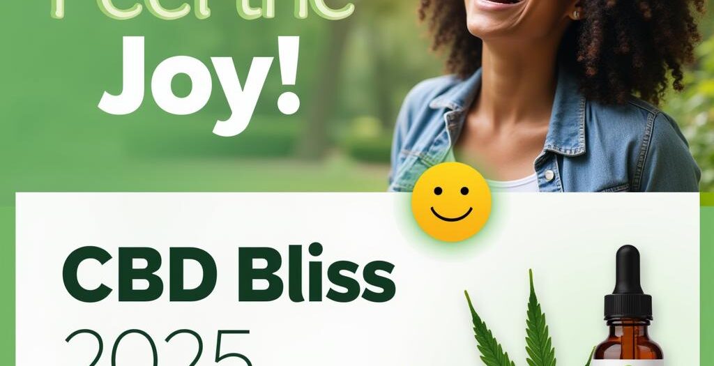 Generic CBD oil bottle on a bedside table next to a cozy bed, promoting PlusCBD for better sleep and stress relief.