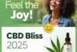 Generic CBD oil bottle on a bedside table next to a cozy bed, promoting PlusCBD for better sleep and stress relief.