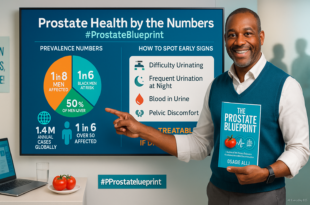 The Prostate Blueprint book cover, blue-green gradient