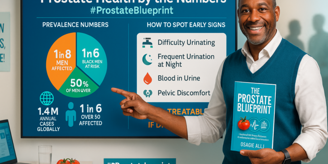 The Prostate Blueprint book cover, blue-green gradient